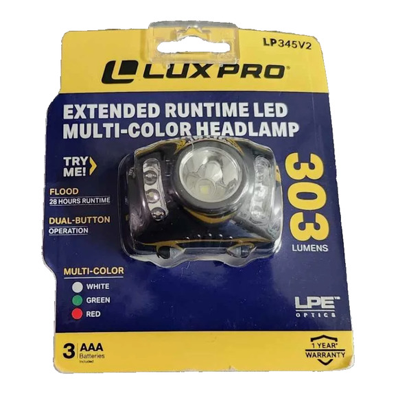 LUXPRO LP345V2 Headlamp 303 Lumens Multi-Color Extended Run Time - Picture 8 of 9